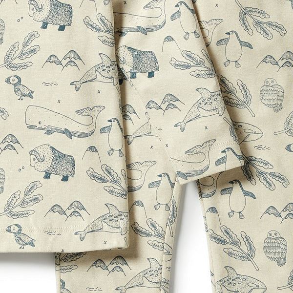 WILSON & FRENCHY Organic Long Sleeve Pyjamas - Artic Blast BABY CLOTHING - Zabecca Living