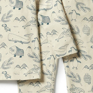 WILSON & FRENCHY Organic Long Sleeve Pyjamas - Artic Blast BABY CLOTHING - Zabecca Living