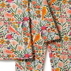 WILSON & FRENCHY Organic Long Sleeve Pyjamas - Birdy Floral BABY CLOTHING - Zabecca Living