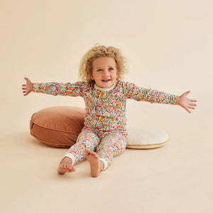 WILSON & FRENCHY Organic Long Sleeve Pyjamas - Birdy Floral BABY CLOTHING - Zabecca Living