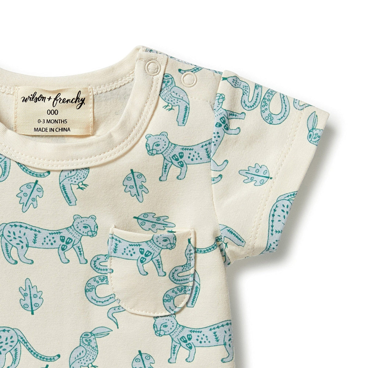 WILSON & FRENCHY Organic Pocket Tee - Hello Jungle BABY CLOTHING - Zabecca Living