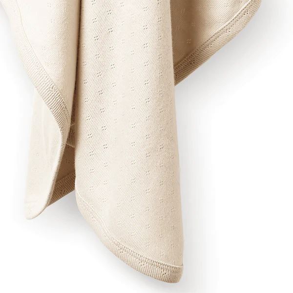 WILSON & FRENCHY Organic Pointelle Bunny Rug - Oatmeal BABY BLANKET - Zabecca Living