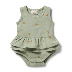 WILSON & FRENCHY Organic Ruffle Bodysuit - Perfect Pears BABY CLOTHING - Zabecca Living