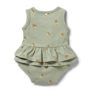 WILSON & FRENCHY Organic Ruffle Bodysuit - Perfect Pears BABY CLOTHING - Zabecca Living