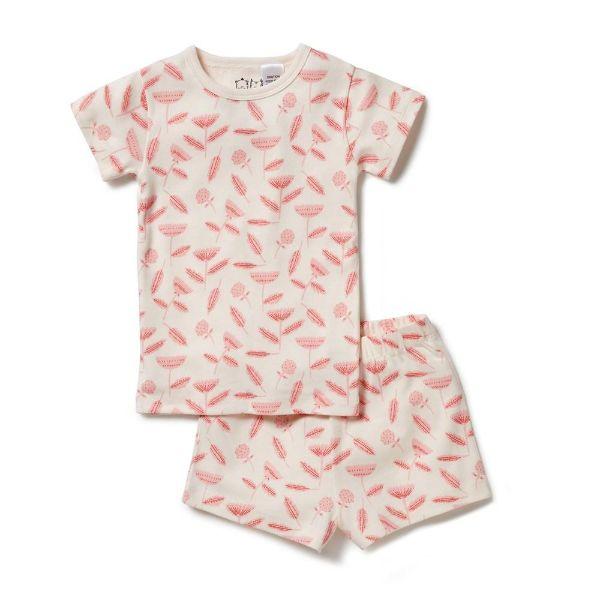 WILSON & FRENCHY Organic Short Sleeve Pyjamas - Billie Fleur Kids Pyjamas - Zabecca Living