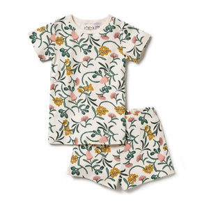 WILSON & FRENCHY Organic Short Sleeve Pyjamas - Nixie Fleur Kids Pyjamas - Zabecca Living