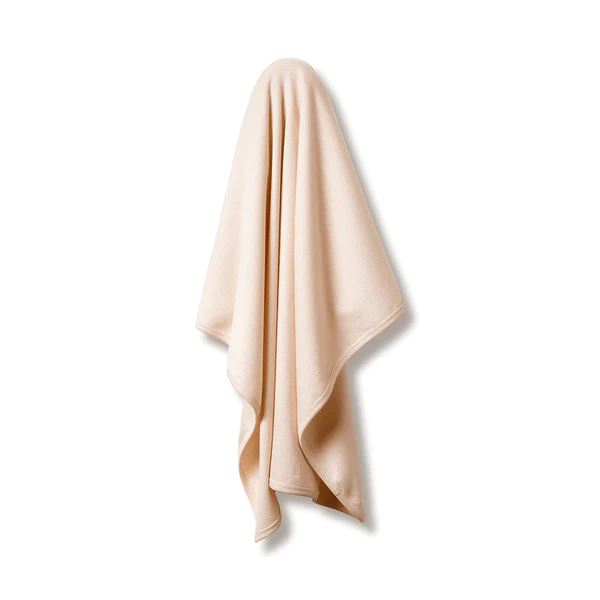 WILSON & FRENCHY Organic Stripe Rib Bunny Rug - Dusk BABY BLANKET - Zabecca Living