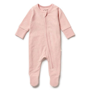 WILSON & FRENCHY Organic Terry Growsuit - Cantaloupe BABY CLOTHING - Zabecca Living