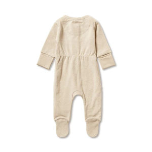 WILSON & FRENCHY Organic Terry Growsuit - Oatmeal BABY CLOTHING - Zabecca Living