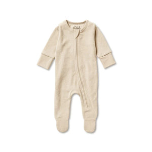 WILSON & FRENCHY Organic Terry Growsuit - Oatmeal BABY CLOTHING - Zabecca Living