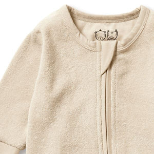 WILSON & FRENCHY Organic Terry Growsuit - Oatmeal BABY CLOTHING - Zabecca Living