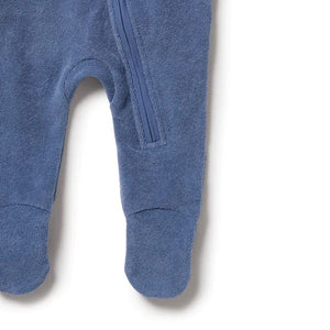 WILSON & FRENCHY Organic Terry Growsuit - Rain Drop BABY CLOTHING - Zabecca Living