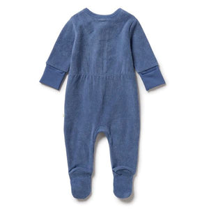 WILSON & FRENCHY Organic Terry Growsuit - Rain Drop BABY CLOTHING - Zabecca Living