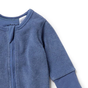 WILSON & FRENCHY Organic Terry Growsuit - Rain Drop BABY CLOTHING - Zabecca Living