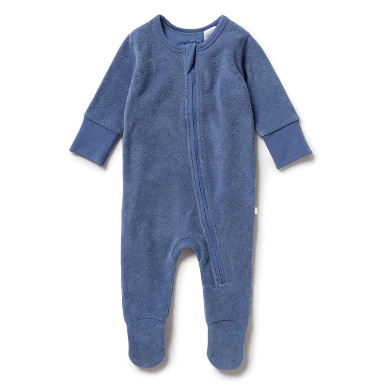WILSON & FRENCHY Organic Terry Growsuit - Rain Drop BABY CLOTHING - Zabecca Living