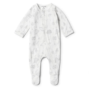 WILSON & FRENCHY Organic Wild Mushroom Zipsuit BABY CLOTHING - Zabecca Living