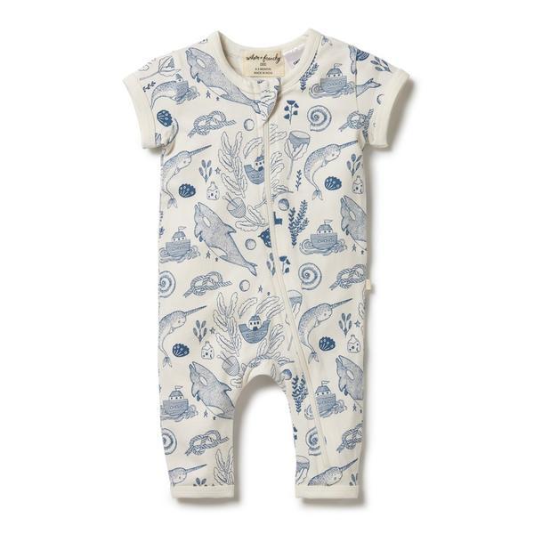 WILSON & FRENCHY Organic Zipsuit - 7 Seas BABY CLOTHING - Zabecca Living