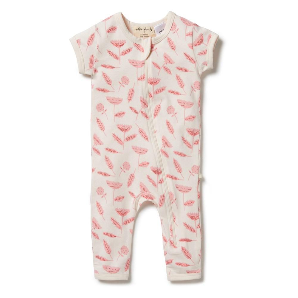 WILSON & FRENCHY Organic Zipsuit - Billie Fleur BABY CLOTHING - Zabecca Living