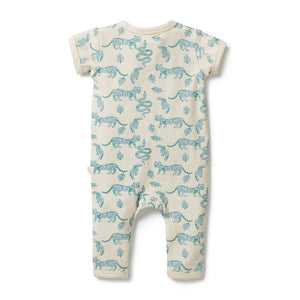 WILSON & FRENCHY Organic Zipsuit - Hello Jungle BABY CLOTHING - Zabecca Living