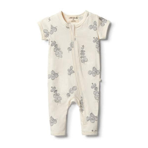 WILSON & FRENCHY Organic Zipsuit - Little Eucalyptus BABY CLOTHING - Zabecca Living