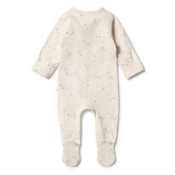 WILSON & FRENCHY Organic Zipsuit With Feet - Floating Dandelions BABY CLOTHING - Zabecca Living