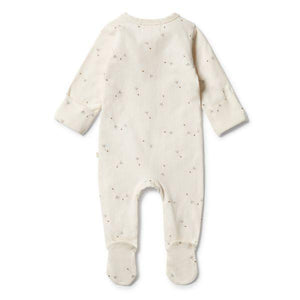 WILSON & FRENCHY Organic Zipsuit With Feet - Floating Dandelions BABY CLOTHING - Zabecca Living