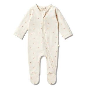 WILSON & FRENCHY Organic Zipsuit With Feet - Little Blossom BABY CLOTHING - Zabecca Living