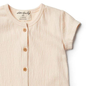 WILSON & FRENCHY Peach Dust Growsuit BABY CLOTHING - Zabecca Living