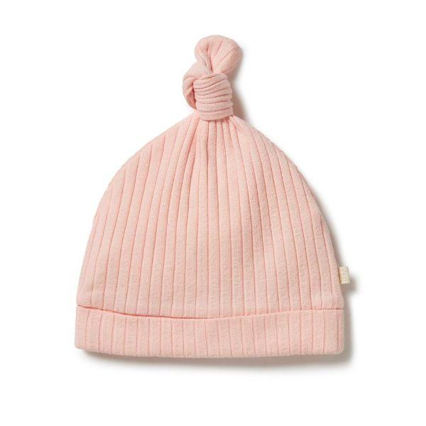 WILSON & FRENCHY Rib Knot Hat - Blush Baby Hat - Zabecca Living