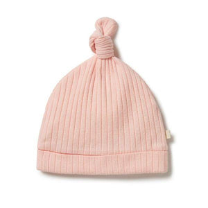 WILSON & FRENCHY Rib Knot Hat - Blush Baby Hat - Zabecca Living