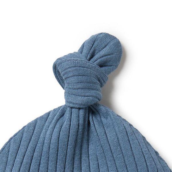 WILSON & FRENCHY Rib Knot Hat - Ocean Baby Hat - Zabecca Living