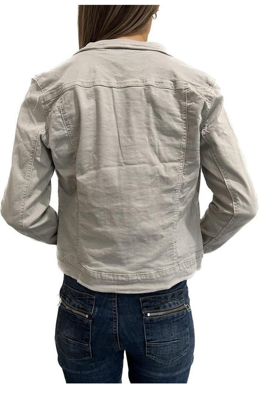 ZABECCA THE LABEL Denim Jacket - Beige Jacket - Zabecca Living