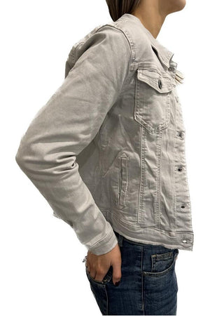 ZABECCA THE LABEL Denim Jacket - Beige Jacket - Zabecca Living