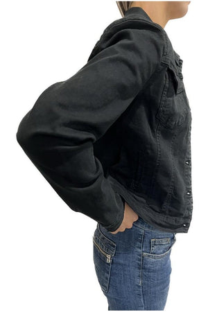 ZABECCA THE LABEL Denim Jacket - Black Jacket - Zabecca Living