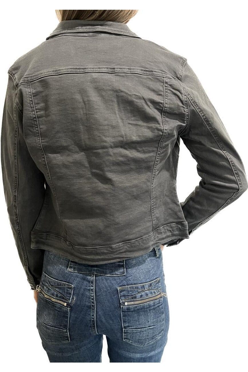 ZABECCA THE LABEL Denim Jacket - Charcoal Jacket - Zabecca Living