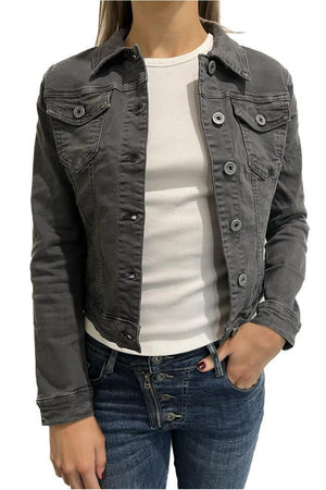 ZABECCA THE LABEL Denim Jacket - Charcoal Jacket - Zabecca Living