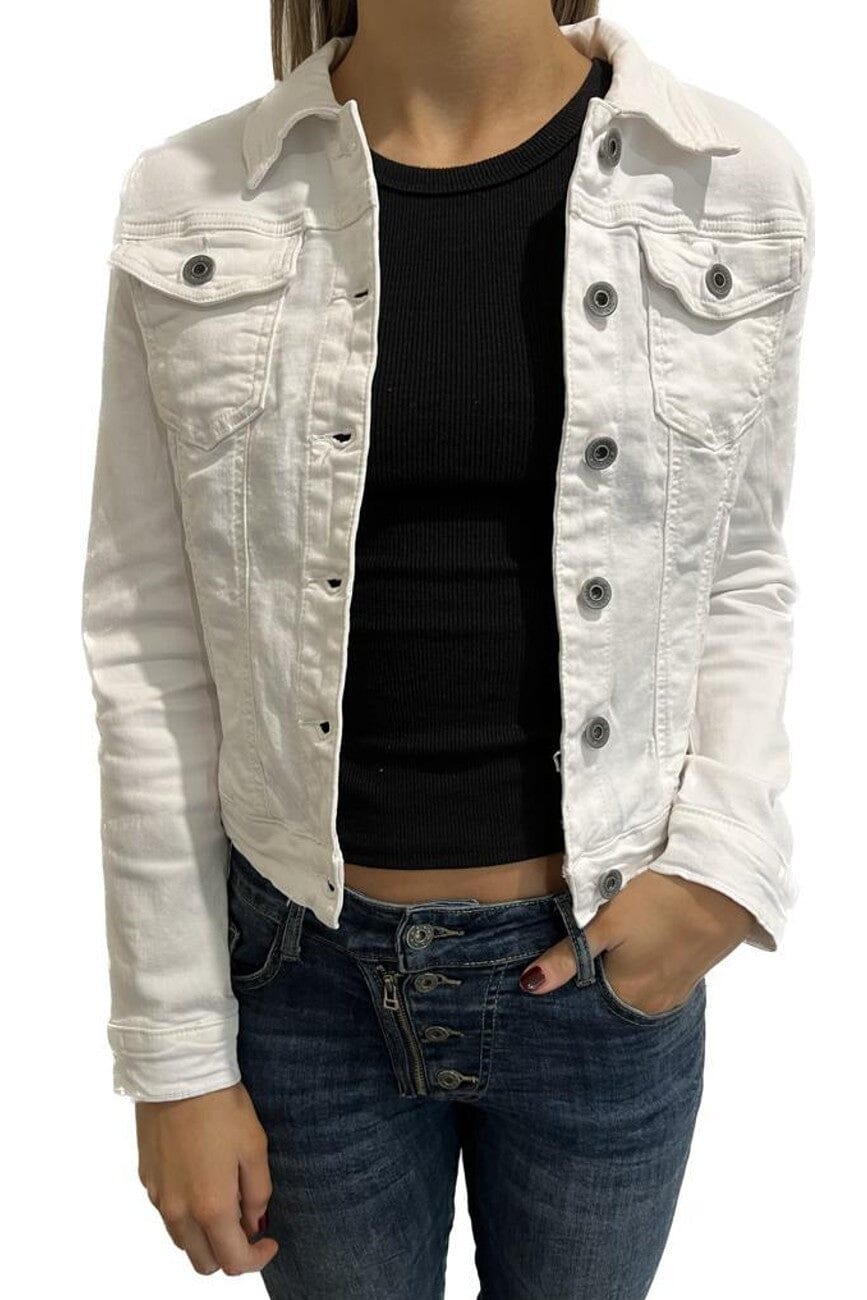 ZABECCA THE LABEL Denim Jacket - White Jacket - Zabecca Living