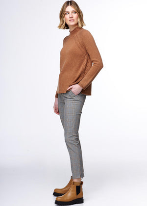 ZAKET & PLOVER Cabletrim Funnel - Coffee Jumpers + Knitwear - Zabecca Living