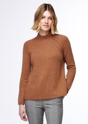 ZAKET & PLOVER Cabletrim Funnel - Coffee Jumpers + Knitwear - Zabecca Living