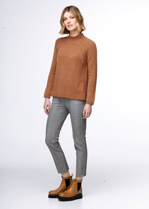 ZAKET & PLOVER Cabletrim Funnel - Coffee Jumpers + Knitwear - Zabecca Living
