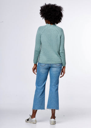 ZAKET & PLOVER Cabletrim Funnel - Mint Jumpers + Knitwear - Zabecca Living