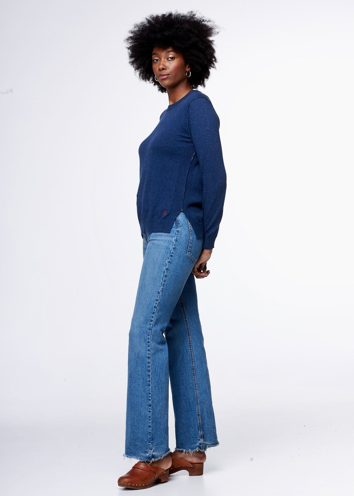 ZAKET & PLOVER Essential Crew - Dark Denim Jumpers + Knitwear - Zabecca Living