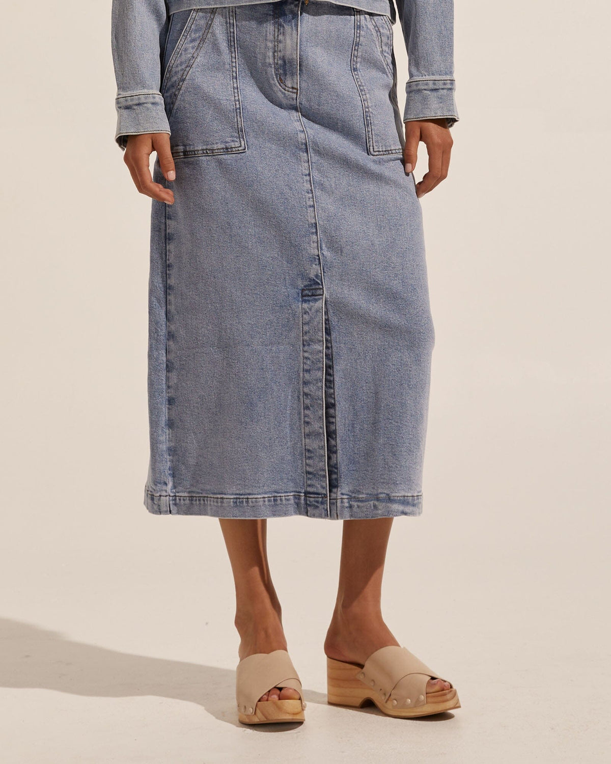 ZOE KRATZMANN Loft Skirt Summer - Washed Denim Skirt - Zabecca Living