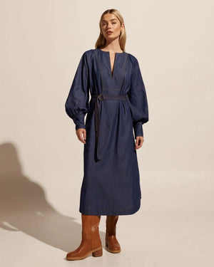 ZOE KRATZMANN Standpoint Dress - Dark Chambray Dress - Zabecca Living