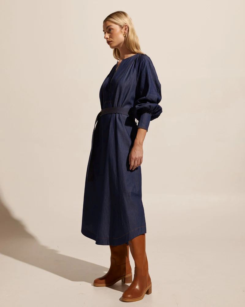 ZOE KRATZMANN Standpoint Dress - Dark Chambray Dress - Zabecca Living