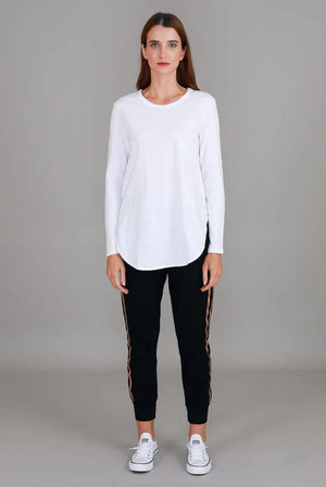 3RD STORY Scarlett L/S Tee - White Top - Zabecca Living