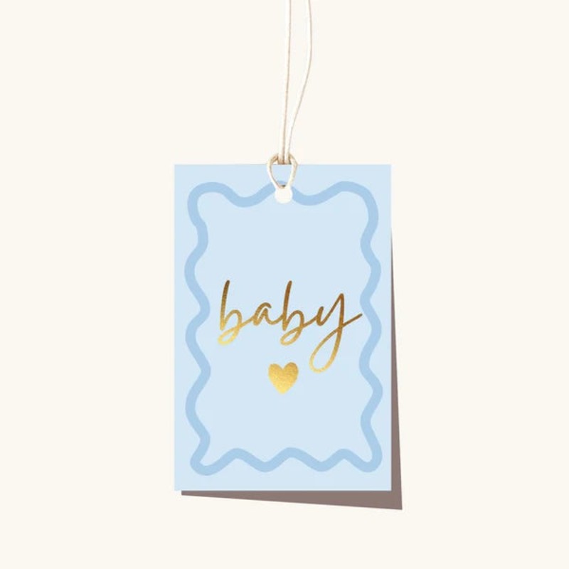 ELM PAPER Gift Tag - Baby Wave Blue