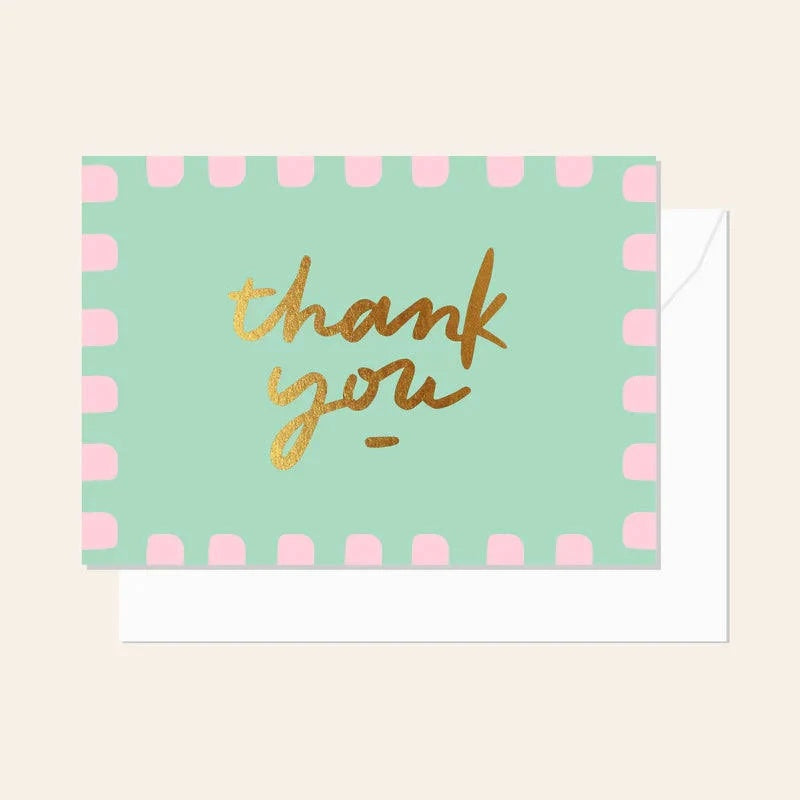 ELM PAPER Greeting Card Thank You - Scallop Matcha