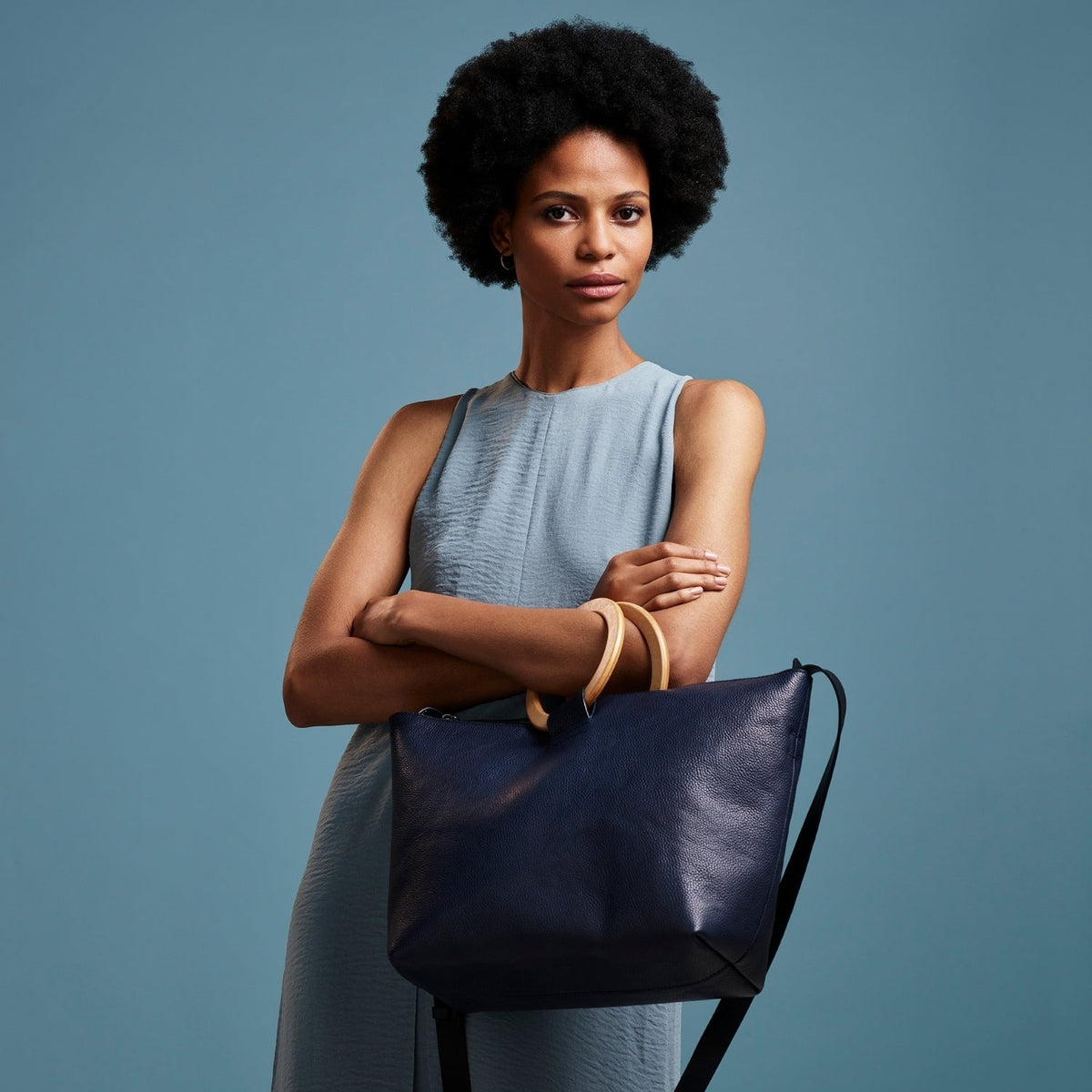 BE HOLD East West Tote - Navy Blue