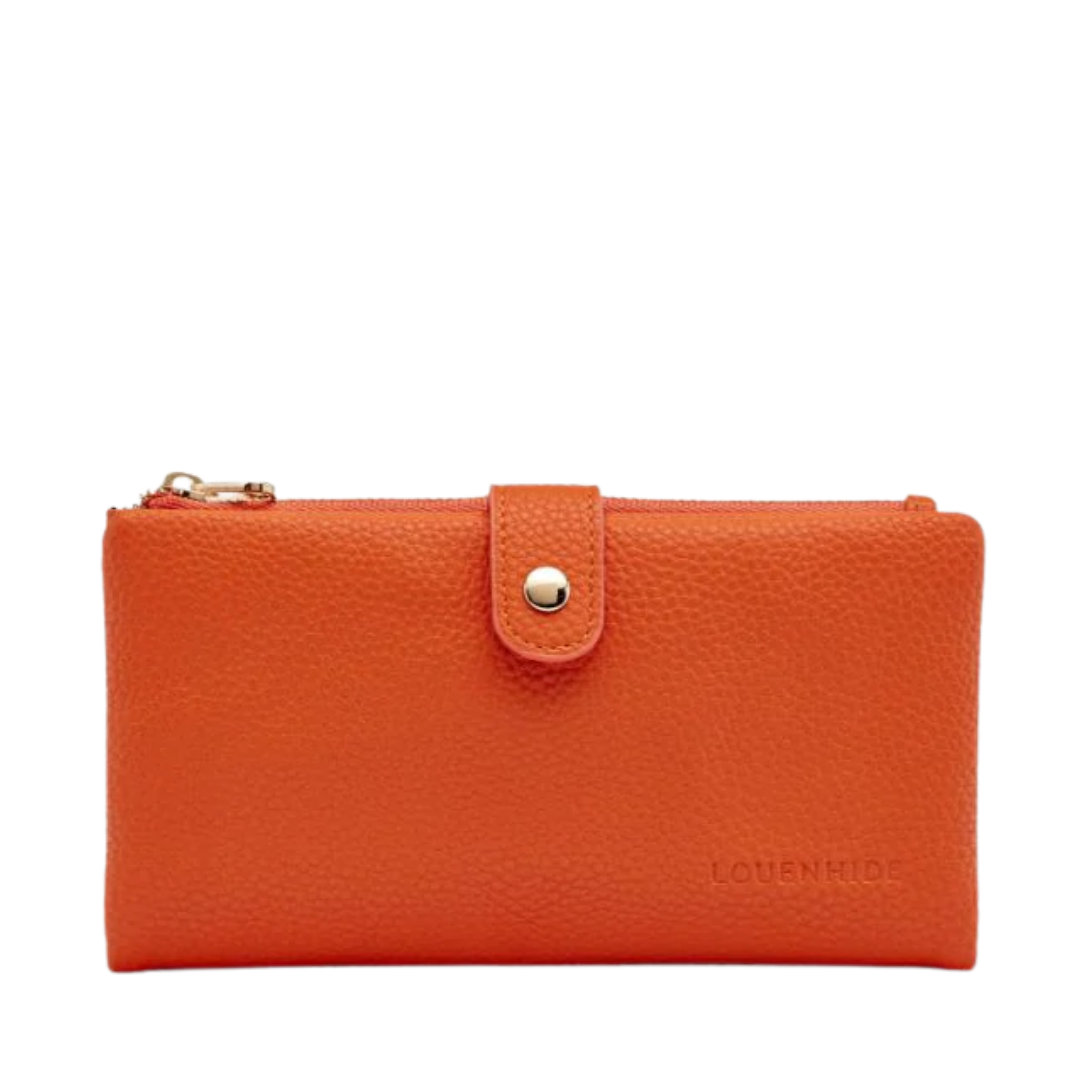 Colourful leather wallets, card holders and coin purses